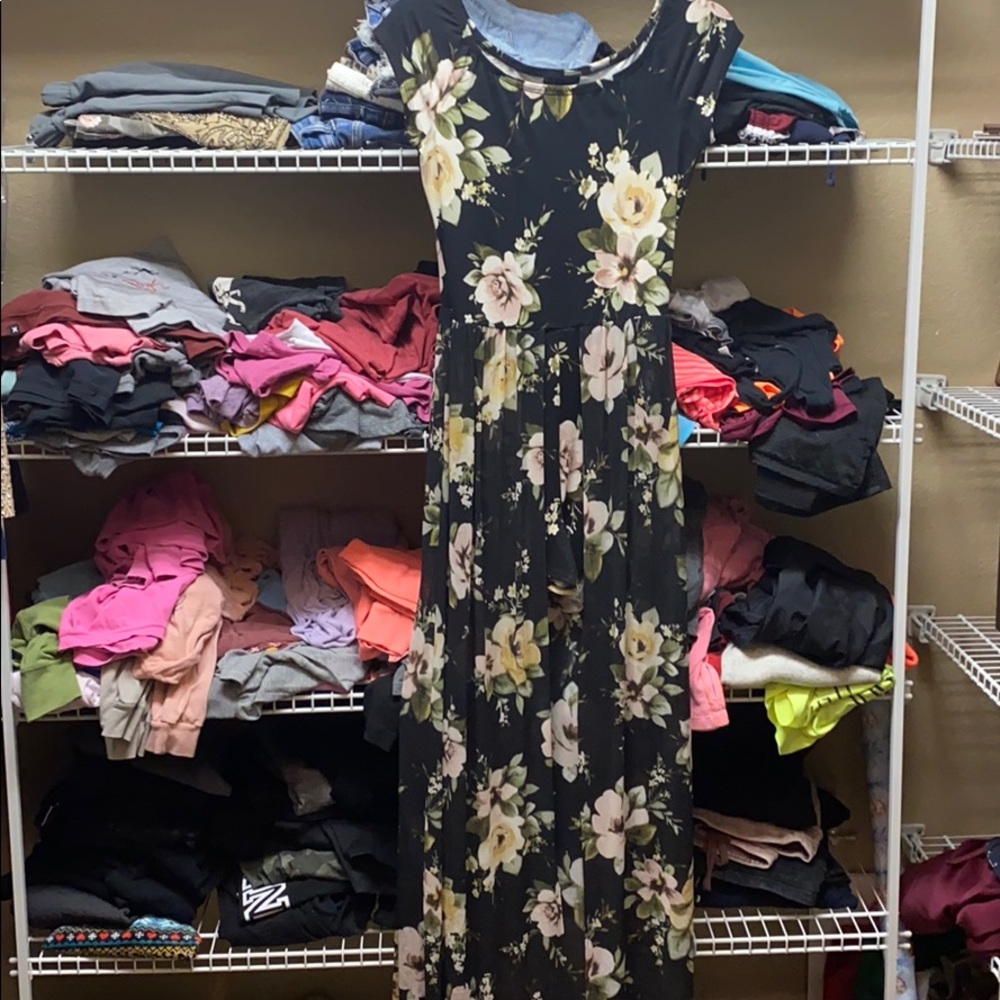 Romper with sheer long skirt
